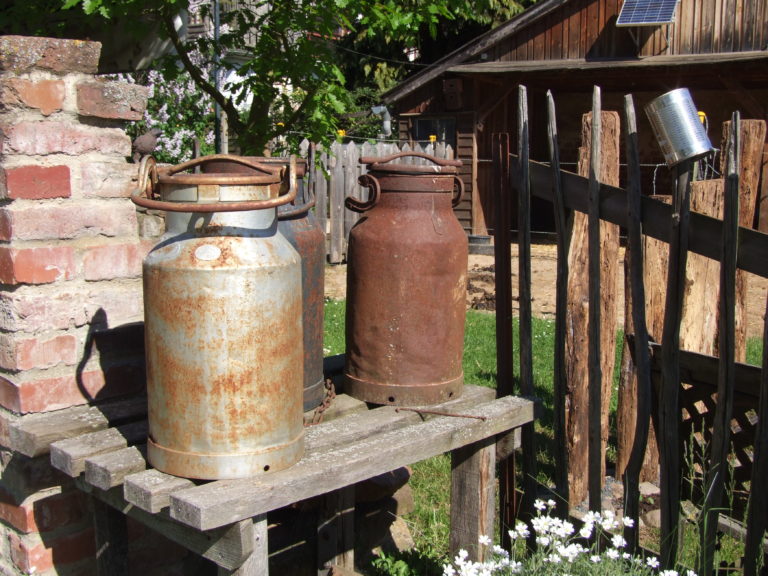 anraff_milchkannen_am_strassenrand Wie damals: Milchkannen am Straßenrand. (Foto: Uli Klein)