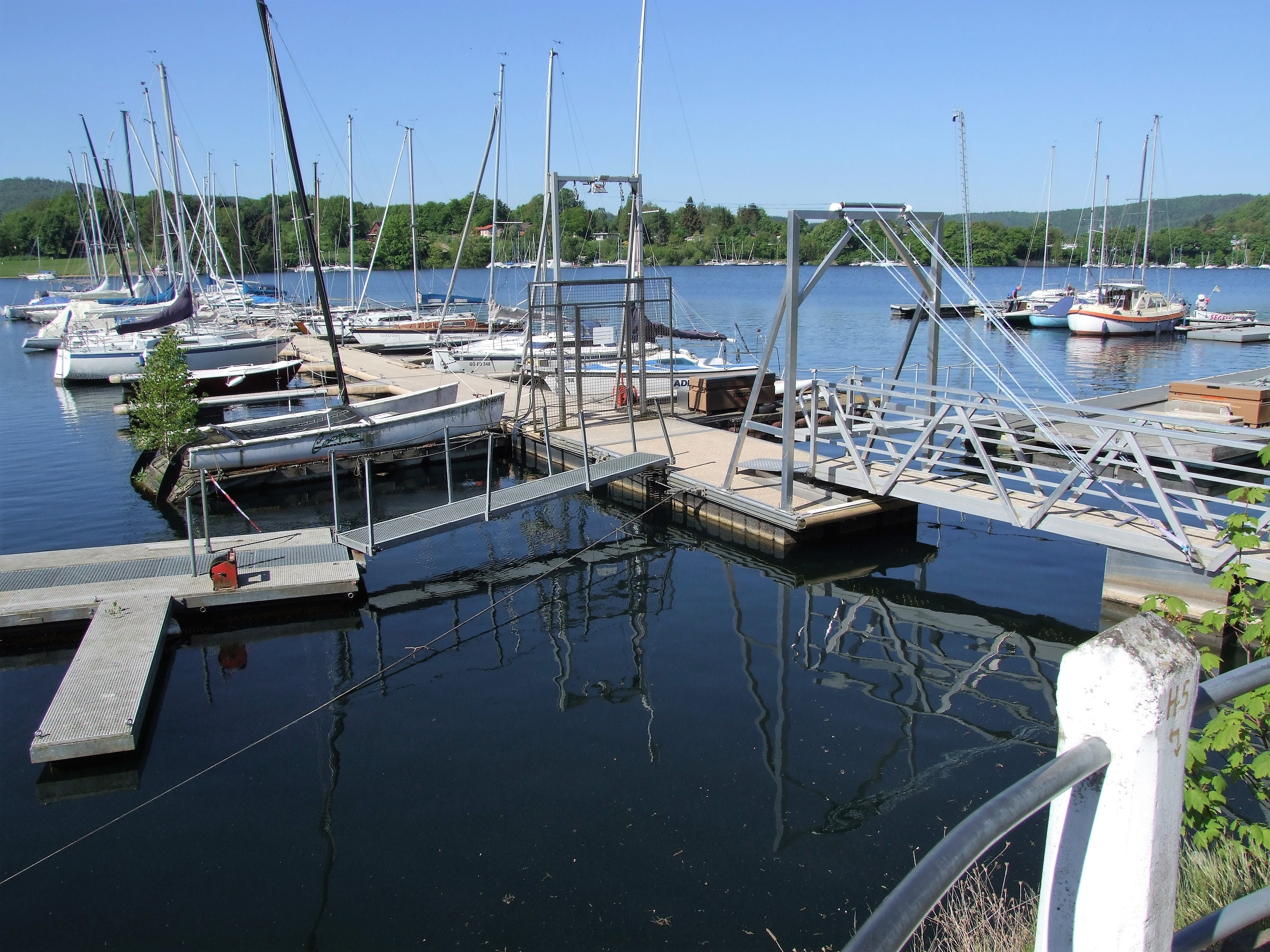 Der Yachthafen in Rehbach. (Foto: Uli Klein)